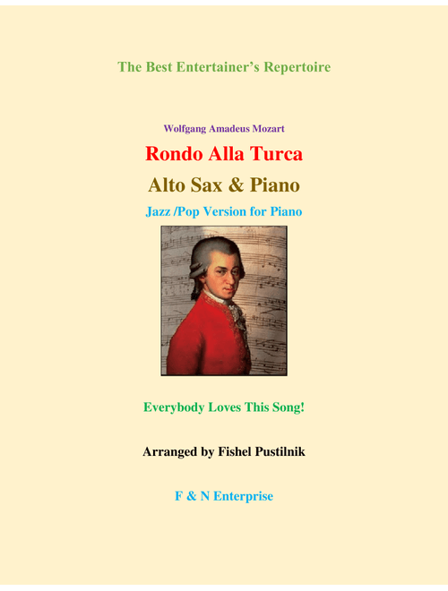 "Rondo Alla Turca" for Alto Sax and Piano (Arr. Fishel Pustilnik) - Wolfgang Amadeus Mozart (Instrumental Duet and Piano)
