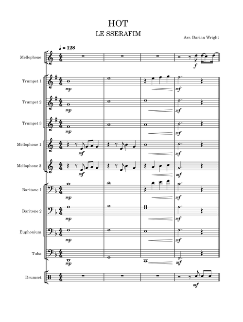HOT – LE SSERAFIM || Arranged for Drum Corps