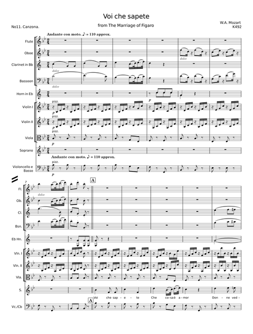 Voi che sapete - W. A. Mozart