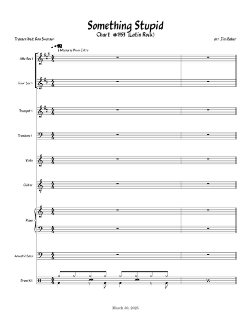 Something Stupid – arr Jim Baker