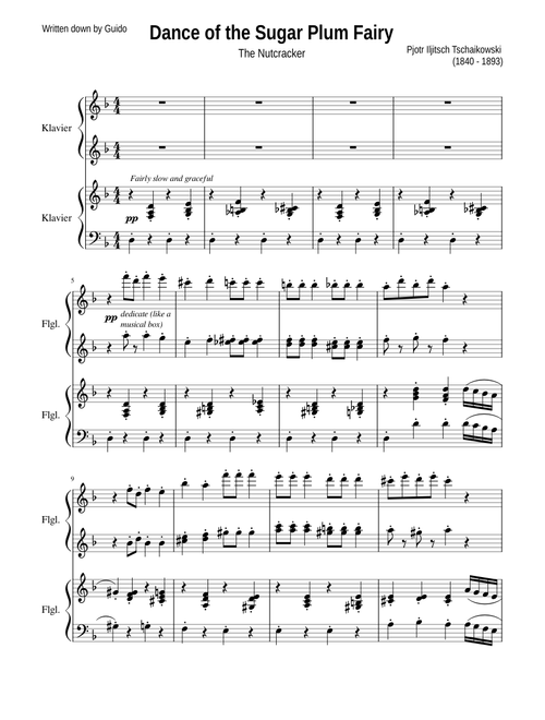 Dance of the Sugar Plum Fairy [Piano Duet]