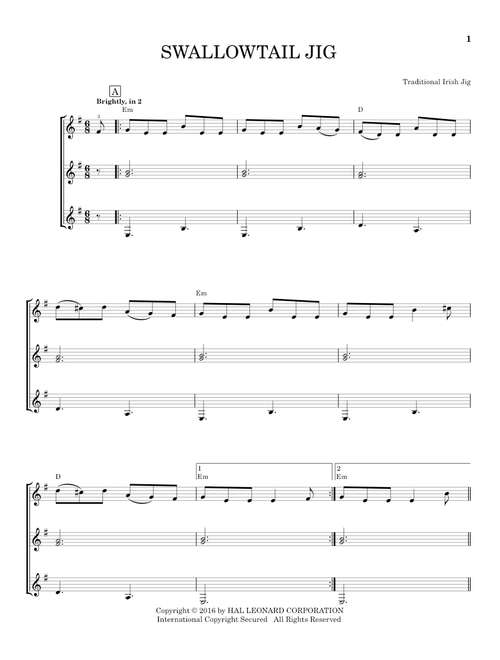 Swallowtail Jig - Traditional Irish Jig (Guitar Ensemble)