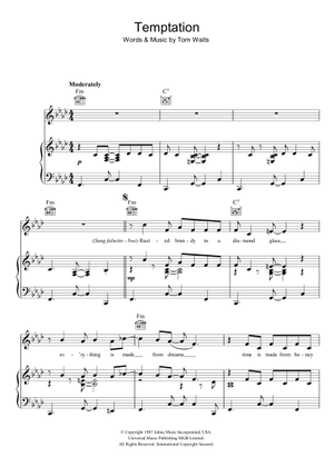 Play Official version of Train song Sheet Music by Tom Waits