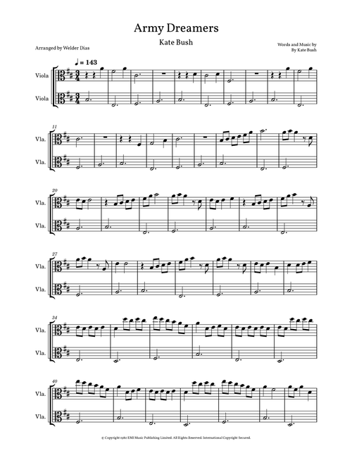 Army Dreamers (Arr. Welder Dias) - Kate Bush (Viola Duet)