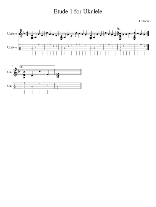 Etude 1 for Ukulele
