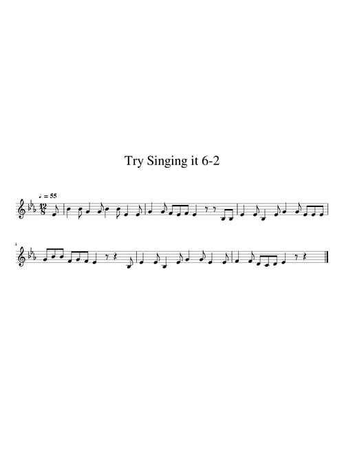 Try singing it 6-2