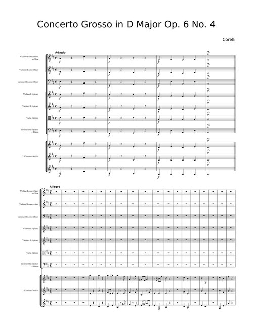 Concerto Grosso No. 4 in D Major, Op. 6 – Arcangelo Corelli