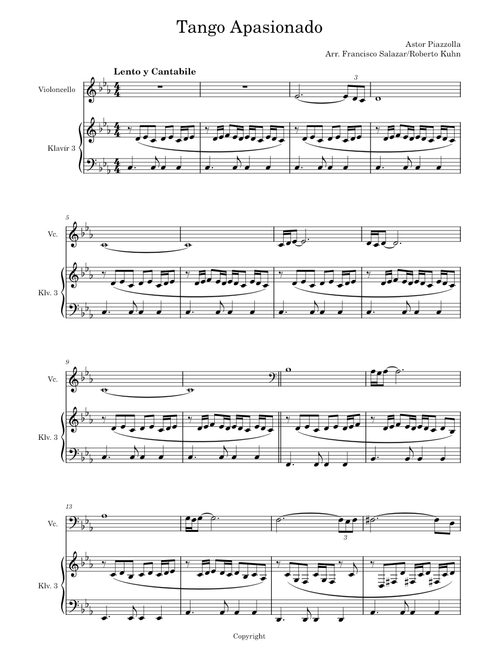 Prologue (Tango Apasionado) – Astor Piazzolla