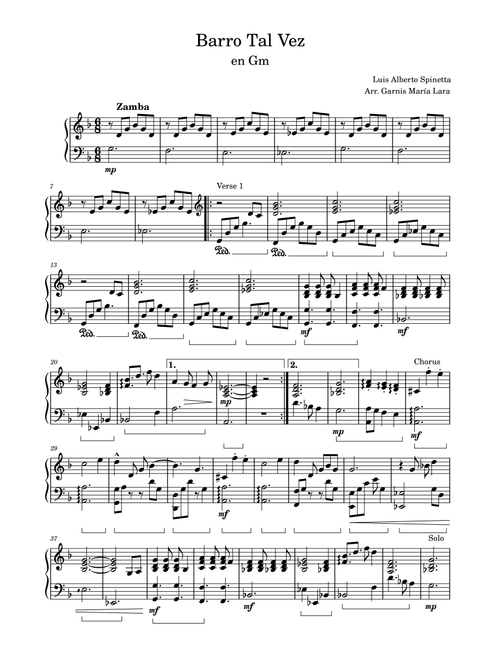 Barro Tal Vez (Arr. Garnis María Lara) - LUIS ALBERTO SPINETTA (Instrumental Solo)
