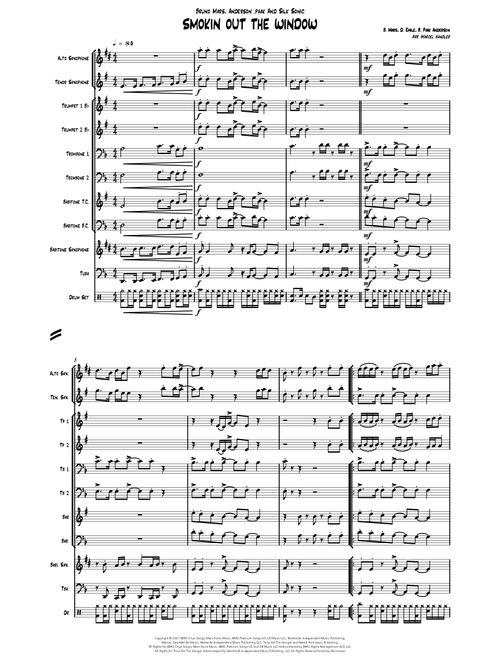 Smokin' Out The Window (Arr. Marcel Handler) - Bruno Mars, Anderson .paak And Silk Sonic (Large Ensemble)