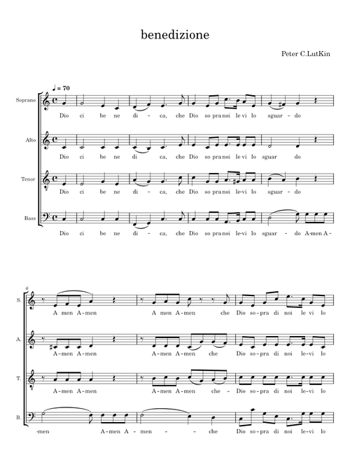 Benedizione - Peter C. Lutkin