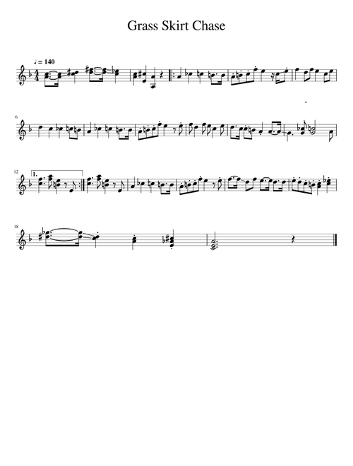 Grass Skirt Chase Mellophone Fanfare 