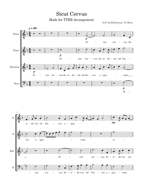 Sicut cervus – Giovanni Pierluigi da Palestrina