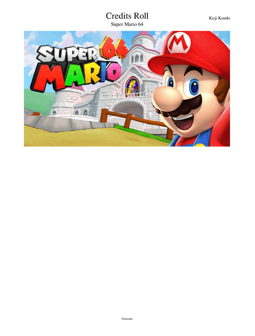 Super Mario 64 - Credits Roll