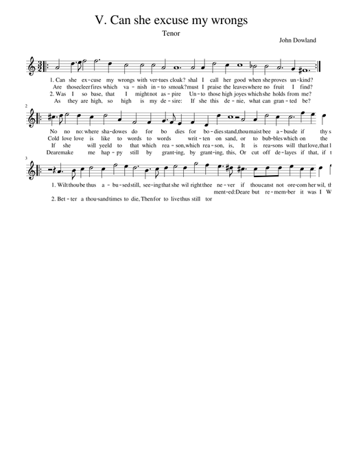 John Dowland - V. Can she excuse my wrongs