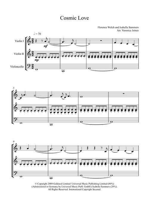 Cosmic Love (Arr. Veronica Joines) - Florence And The Machine (String Ensemble)