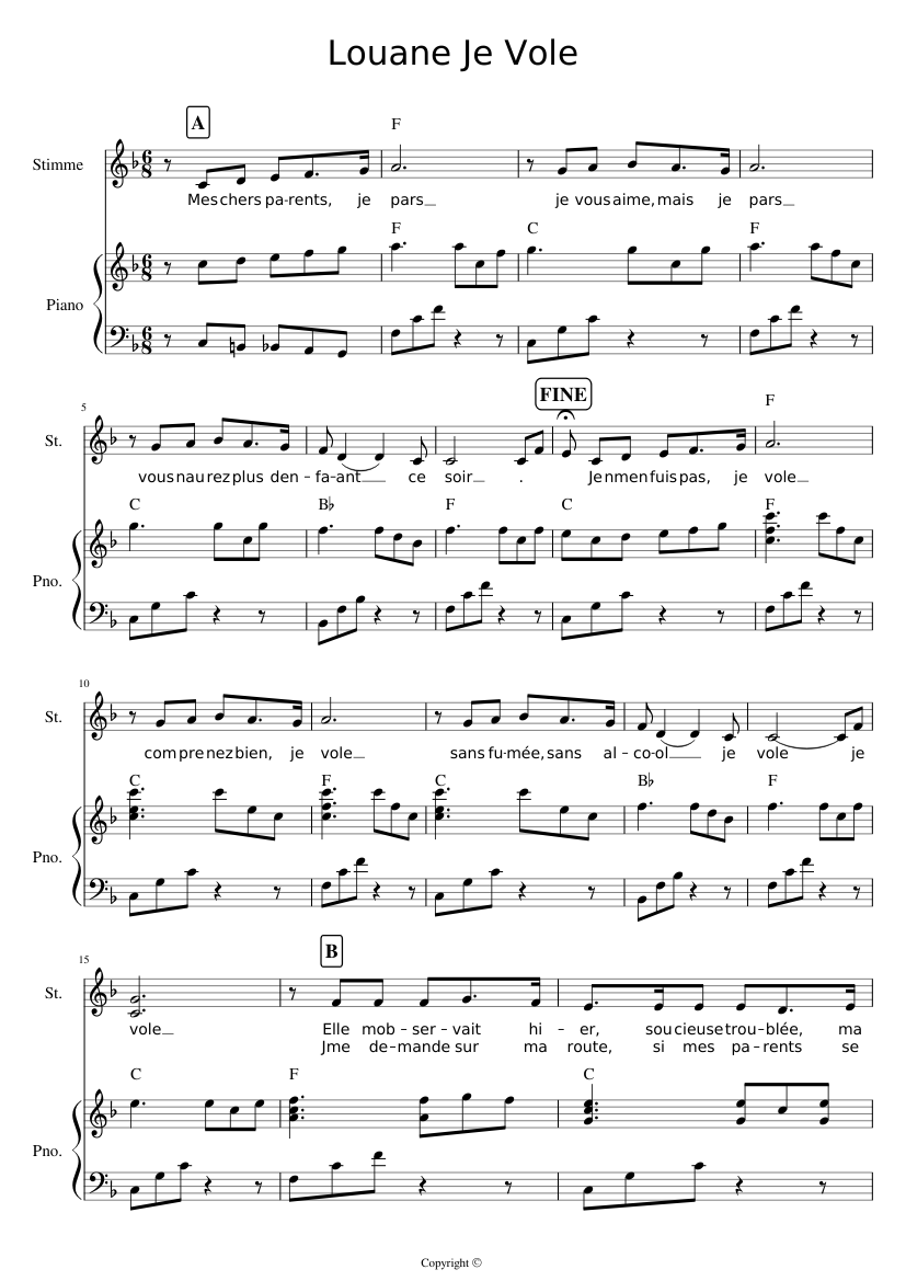 Investigación realimentación Deformación Je vole - Chant+piano (Version L.) Sheet music for Piano, Vocals (Piano-Voice) | Musescore.com Investigación realimentación Deformación Je vole - Chant+piano (Version L.) Sheet music for Piano, Vocals (Piano-Voice) | Musescore.com