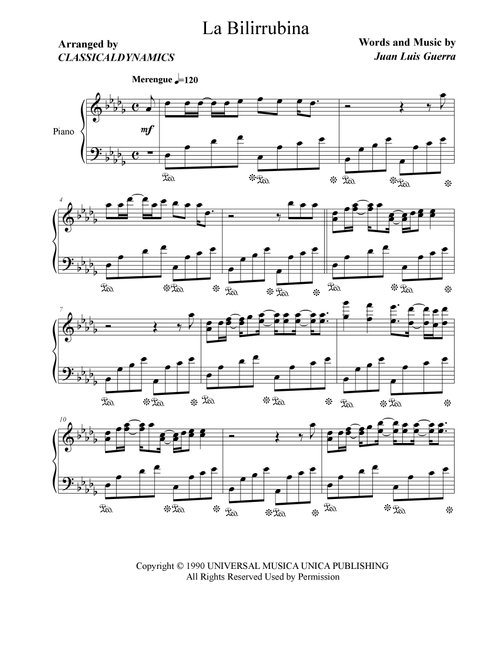 La Bilirrubina (Arr. ClassicalDynamics) - Remmy Valenzuela (Piano Solo)