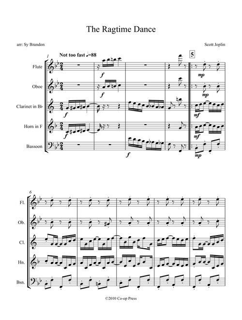The Ragtime Dance (Arr. Sy Brandon) - Scott Joplin (Woodwind Ensemble)