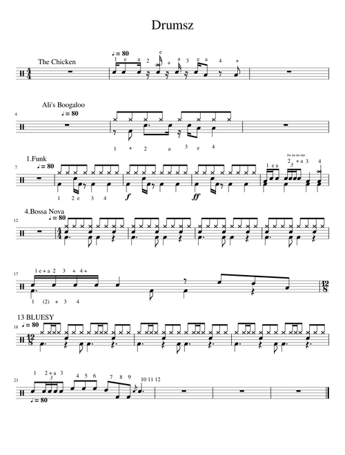 Drums Exercise Grade 5