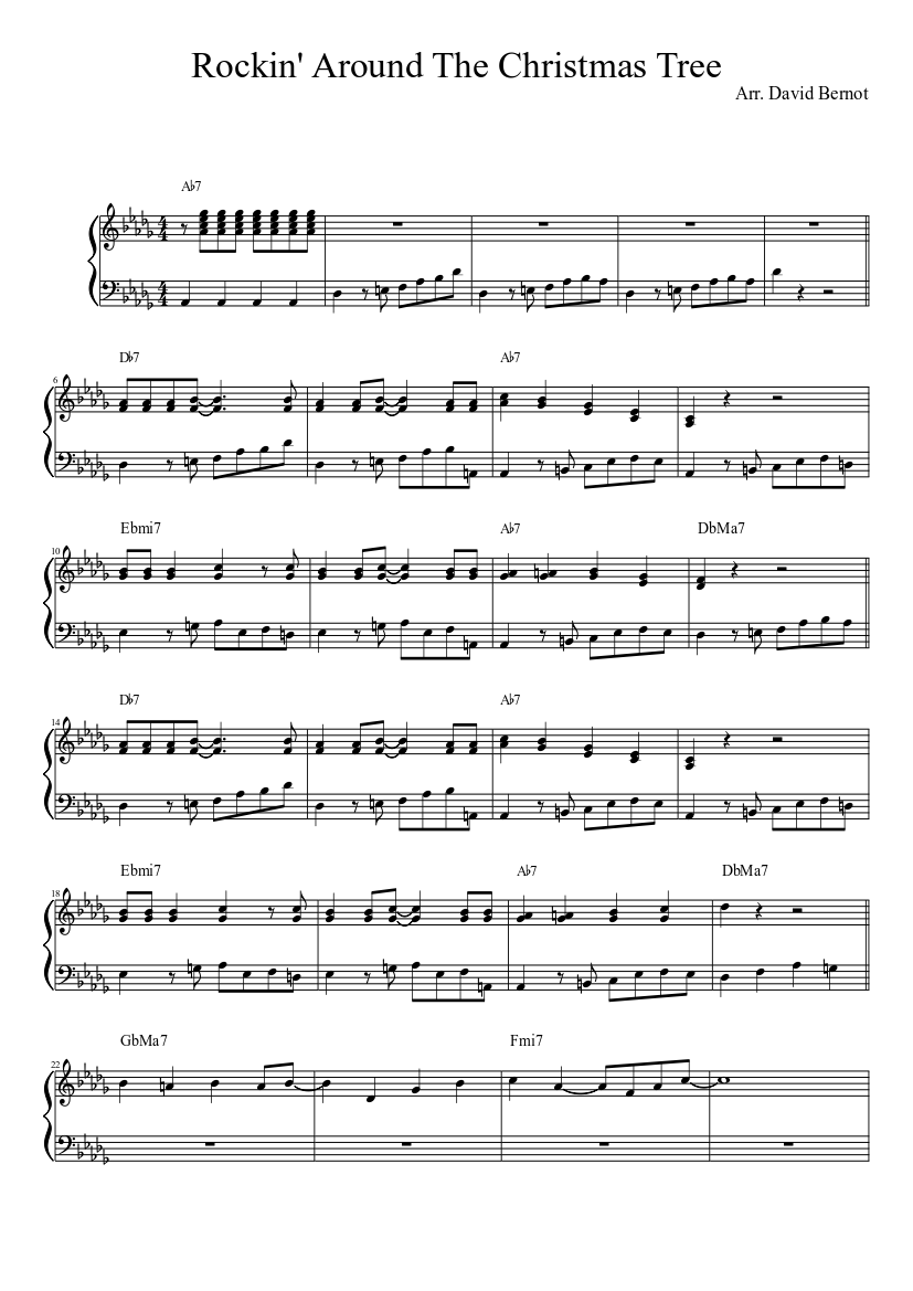 rockin around the christmas tree fingerstyle