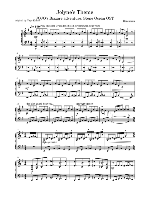 Jolyne's Theme – Yugo Kanno Jolyne's Theme