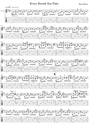 Every breath you take - The Police Sheet Music for Drum