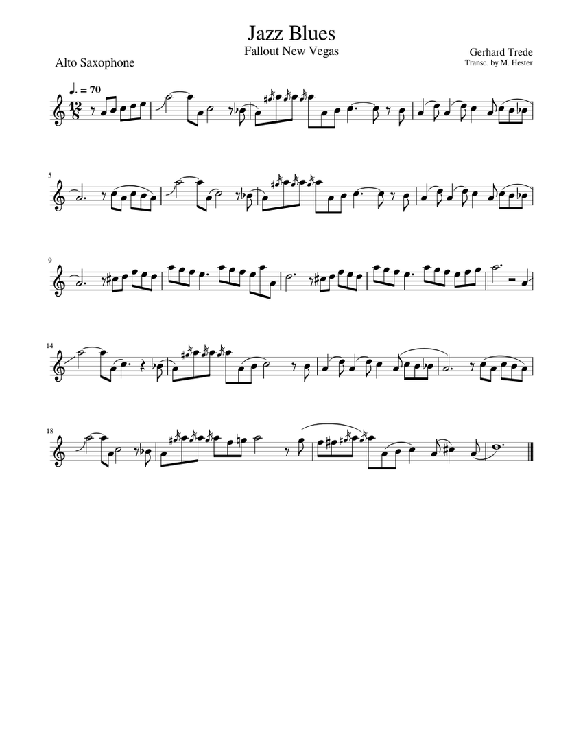 数量は多い  AltoSax - Blues Jazz Single Saxophone for Music Sheet Melody 管楽器・吹奏楽器