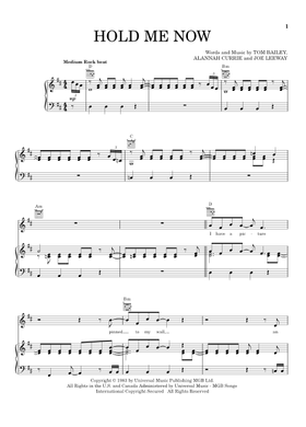 Free Thompson Twins sheet music | Download PDF or print on