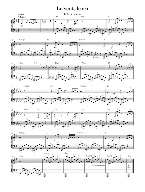 Le vent le cri – Ennio Morricone