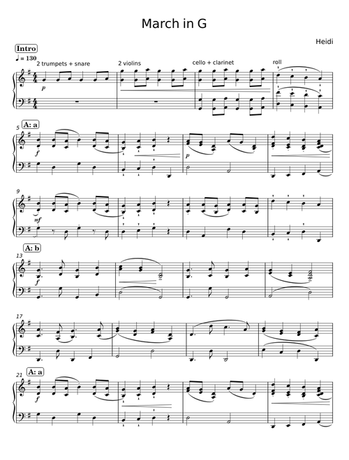 March in G – Heidi