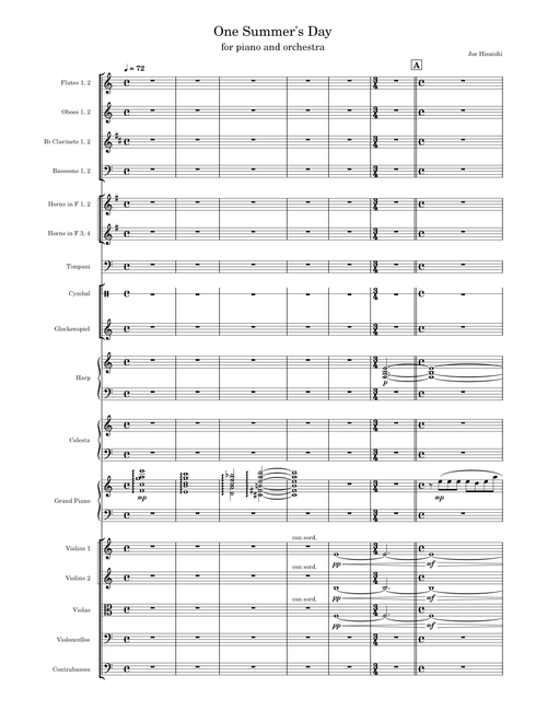 One Summer's Day - Piano and Orchestra