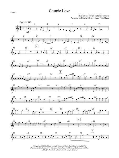 Cosmic Love (Arr. Mitchell Drury) - Florence And The Machine (String Quartet)
