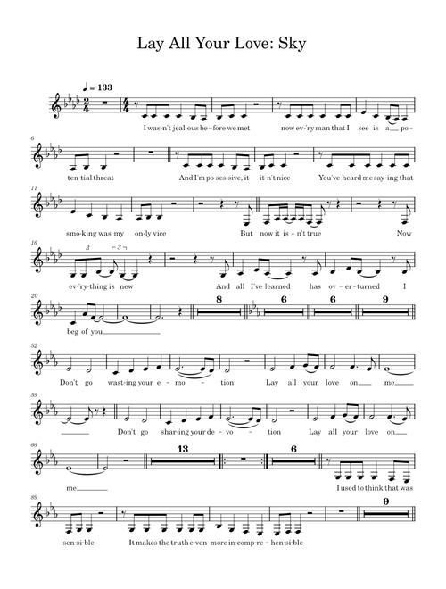 Lay All Your Love On Me - Sky