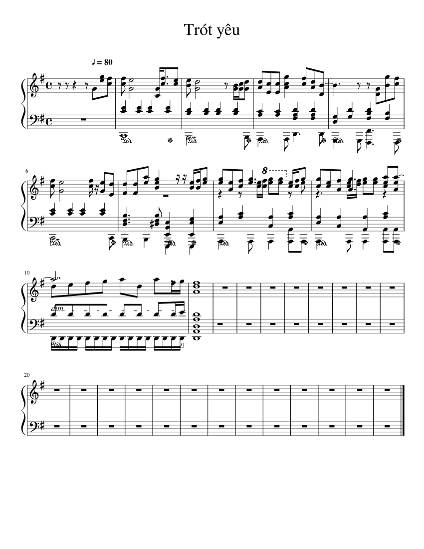 Trot Yeu Sheet Music For Piano Solo Musescore Com Trot Yeu Sheet Music For Piano Solo Musescore Com