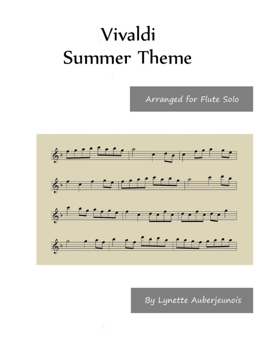 Summer Theme - Flute Solo (Arr. Lynette Auberjeunois) - Antonio Vivaldi (Flute and Piano)