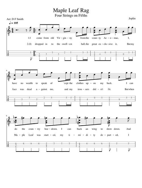 Maple leaf rag – Scott Joplin