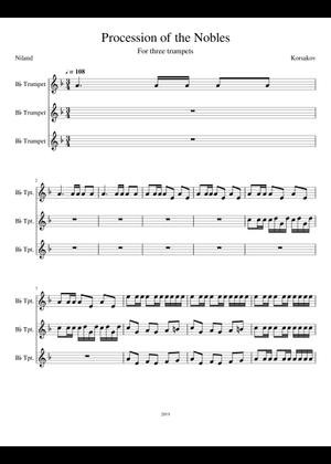 吹奏楽楽譜 PROCESSION of NOBLES from MLADA Procession of the