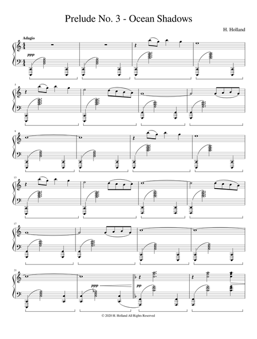 Prelude No. 3 - Ocean Shadows (40 Follower Special)(100 Piece Special)!!