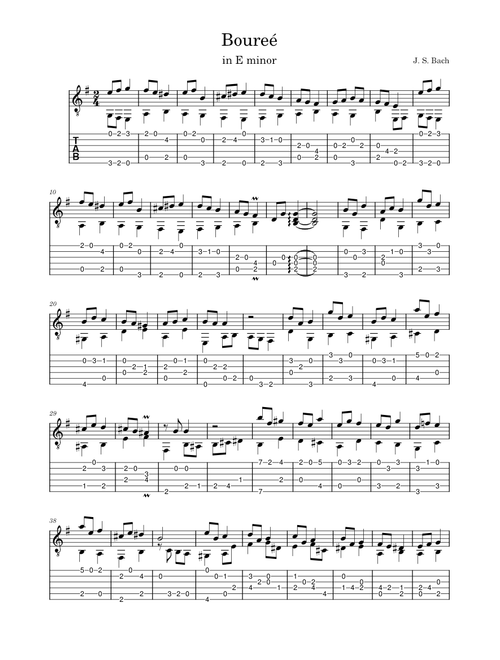 Boureé - Johann Sebastian Bach