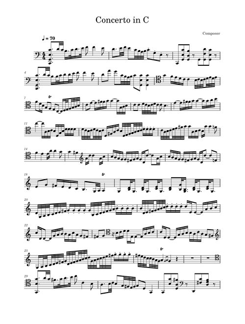 Cello Concerto No.1 in C major, 1st Mvt. Solo