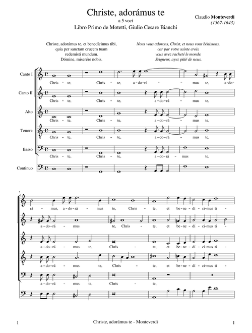 Christe, adoramus te - Monteverdi