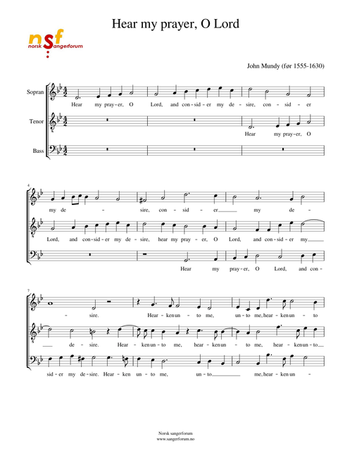 Hear my prayer, O Lord