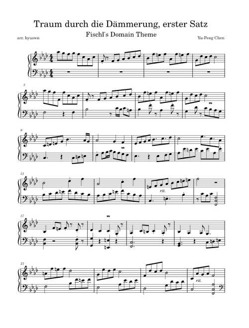 Traum durch die Dämmerung, erster Satz – HOYO-MiX , Genshin Impact (Piano)