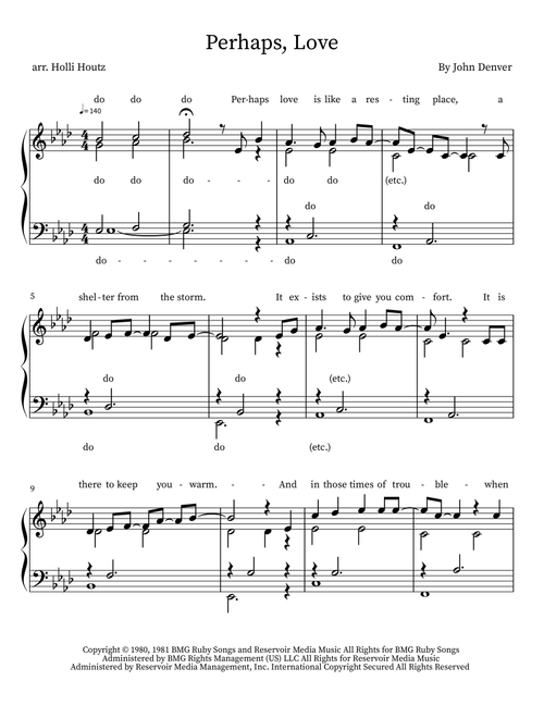 Perhaps Love (Arr. Holli Houtz) - John Denver and Placido Domingo (Barbershop Quartet)