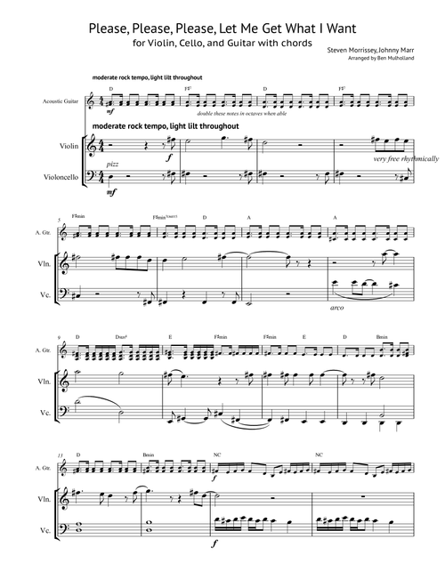 Please, Please, Please, Let Me Get What I Want (Arr. Ben Mulholland) - The Smiths (Small Ensemble)