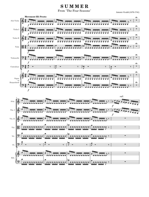 Summer (from The Four Seasons, Movement 3) – Vivaldi
