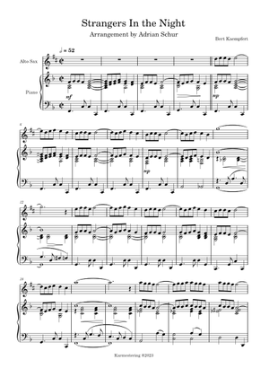 Strangers In The Night Sheet Music with Chords for Accordion