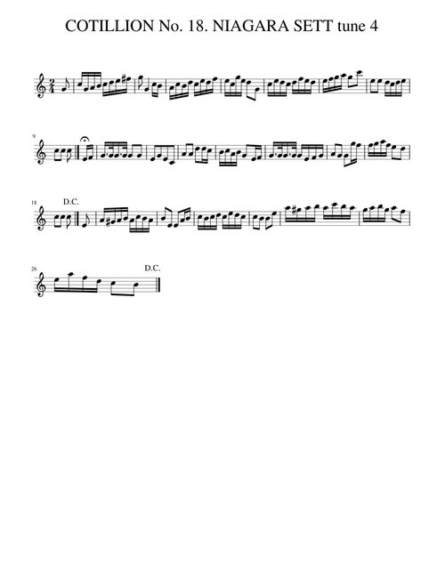 COTILLION No. 18. NIAGARA SETT tune 4