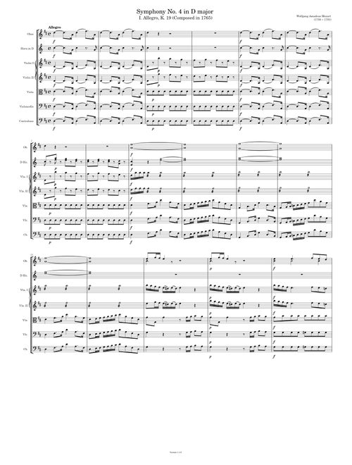 [I. Allegro] Symphony No. 4 in D major, K. 19 – W. A. Mozart